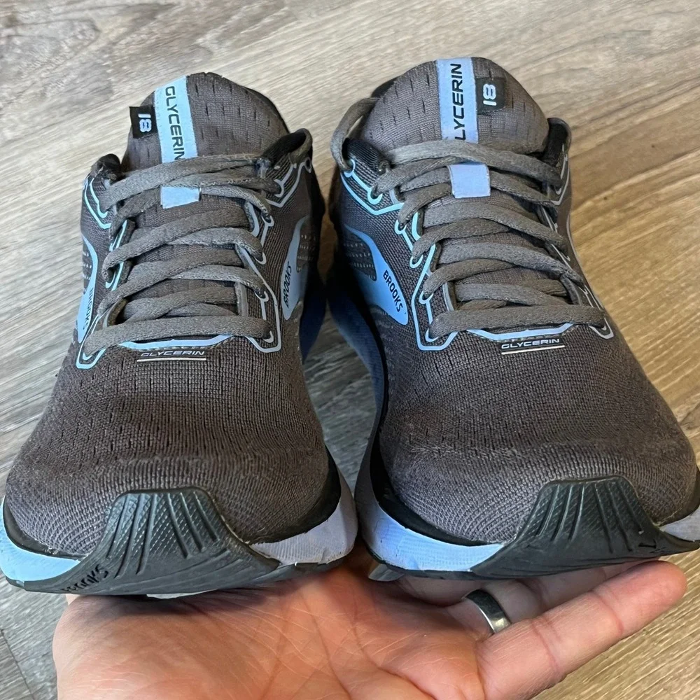 Brooks Glycerin‎ 18 Road Running Shoes Gray Blue Womens 9 UK 7 EU 40.5